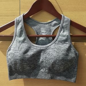Grey Ombre Seamless Padded Sports Bra Size Small